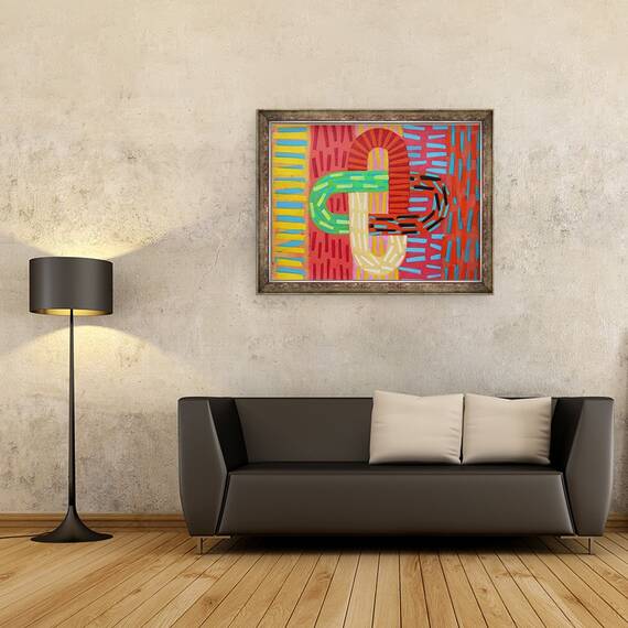 Tablou inramat - Sara Hayward - Abstract 5, 60 x 80 cm - 2- Roveli