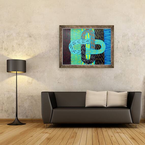 Tablou inramat - Sara Hayward - Abstract 7, 60 x 80 cm - 2- Roveli