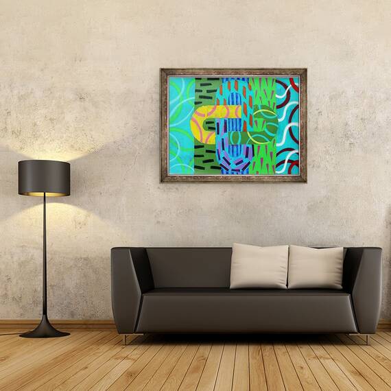 Tablou inramat - Sara Hayward - Abstract 8, 60 x 80 cm - 2- Roveli