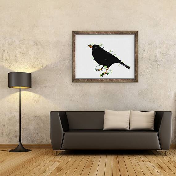 Tablou inramat - Sarah Thompson-Engels - BlackBird,2018, 60 x 80 cm - 2- Roveli