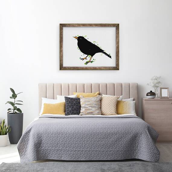 Tablou inramat - Sarah Thompson-Engels - BlackBird,2018, 60 x 80 cm - 3- Roveli
