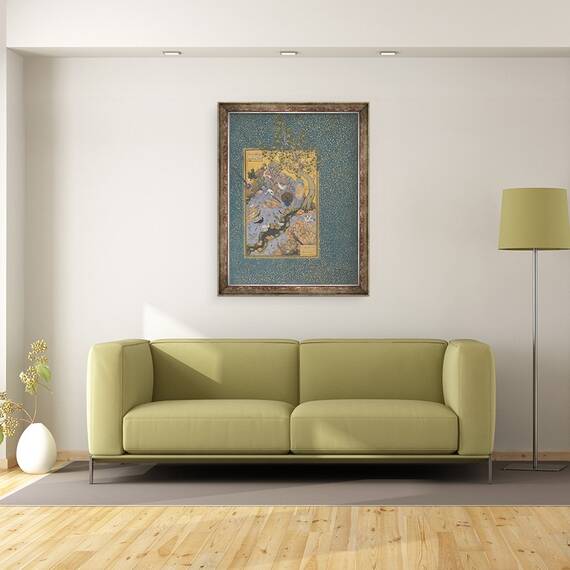Tablou inramat - Scoala Persana - Concursul pasarilor, 60 x 80 cm - 2- Roveli