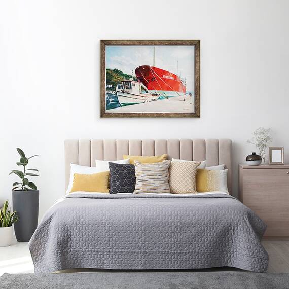 Tablou inramat - Tony Fandino - Barci la Skiathos III, 60 x 80 cm - 3- Roveli