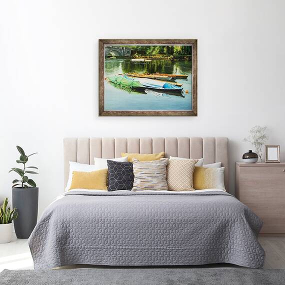 Tablou inramat - Tony Fandino - Barci pe Tamisa XI, 60 x 80 cm - 3- Roveli