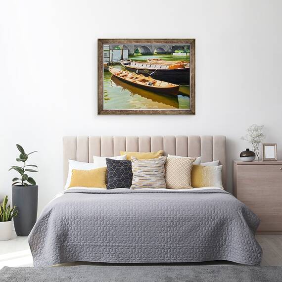 Tablou inramat - Tony Fandino - Barci pe Tamisa XIV, 60 x 80 cm - 3- Roveli
