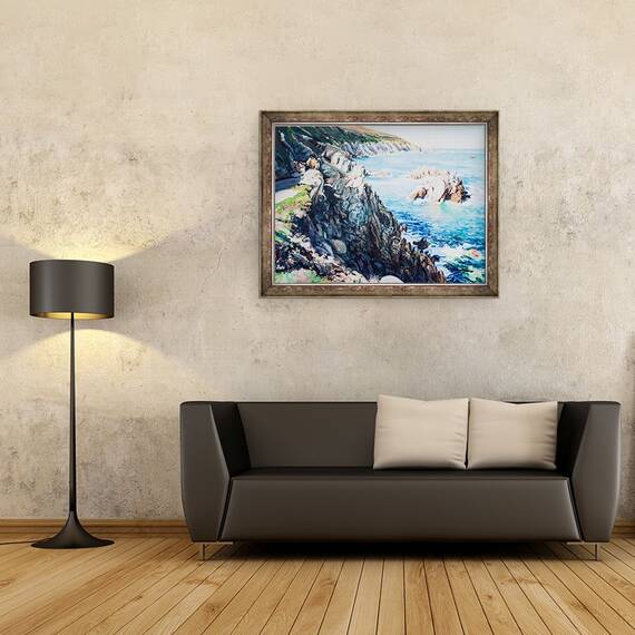 Tablou inramat - Tony Fandino - Mare la La Coruna, 60 x 80 cm - 2- Roveli