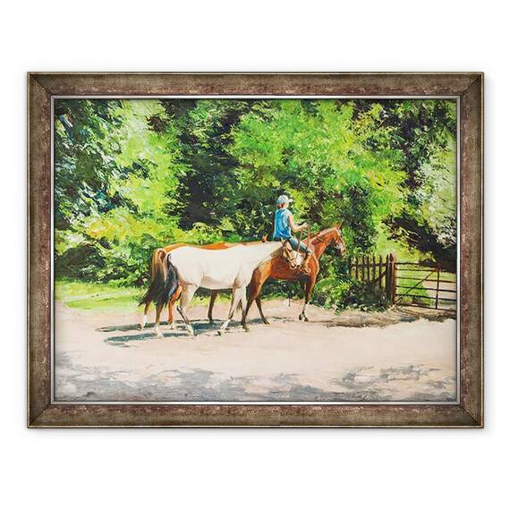 Tablou inramat - Tony Fandino - Mirele Exercitarea Ponei Polo, Richmond, 60 x 80 cm - - Roveli