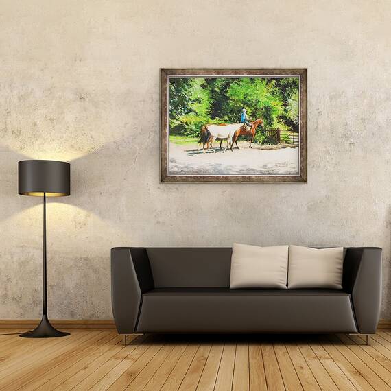 Tablou inramat - Tony Fandino - Mirele Exercitarea Ponei Polo, Richmond, 60 x 80 cm - 2- Roveli