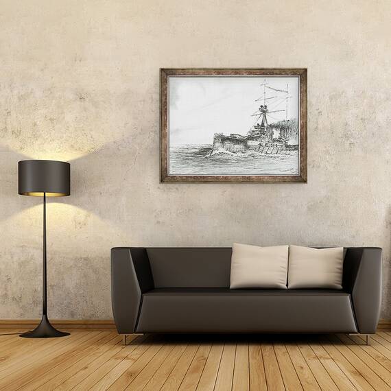 Tablou inramat - Vincent Alexander Booth - HMS Dreadnought pe mare, 2017, 60 x 80 cm - 2- Roveli