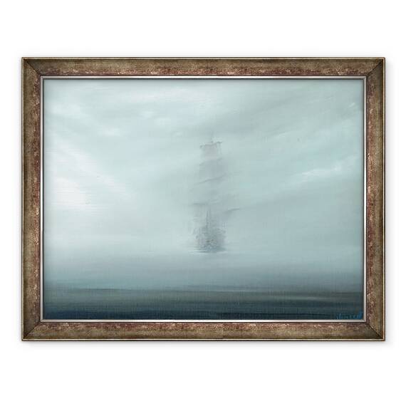 Tablou inramat - Vincent Alexander Booth - Zorii Pacificului, HMS Endeavour 1769, 2017, 60 x 80 cm - - Roveli