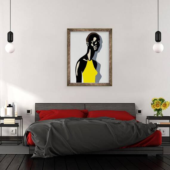 Tablou inramat - Yi Xiao Chen - Model, 2017, 60 x 80 cm - 3- Roveli