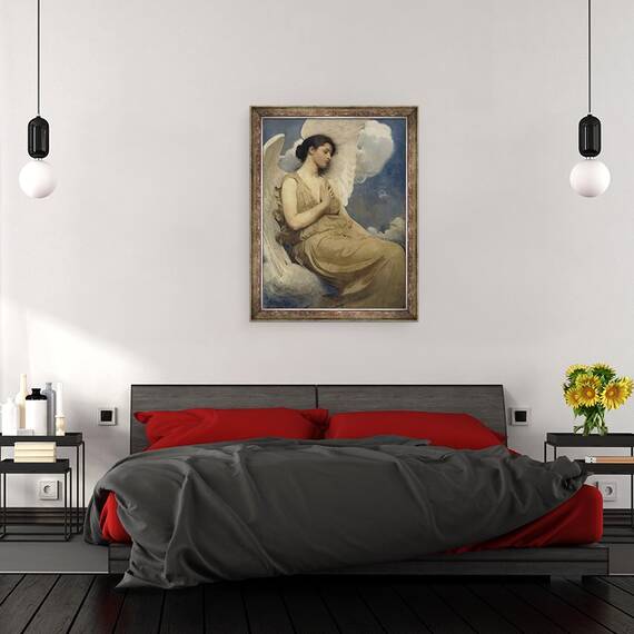 Tablou inramat - Abbott Handerson Thayer - Figurina cu aripi, 60 x 80 cm - 3- Roveli