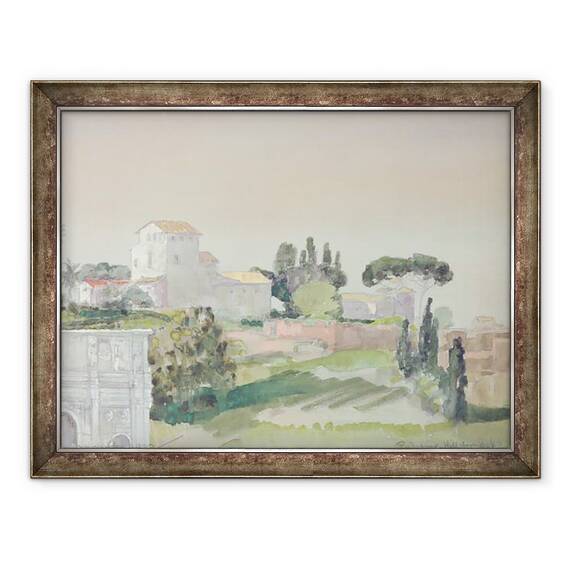 Tablou inramat - Arthur Bowen Davies - Dealul Palatin din Colosseum, 60 x 80 cm - - Roveli