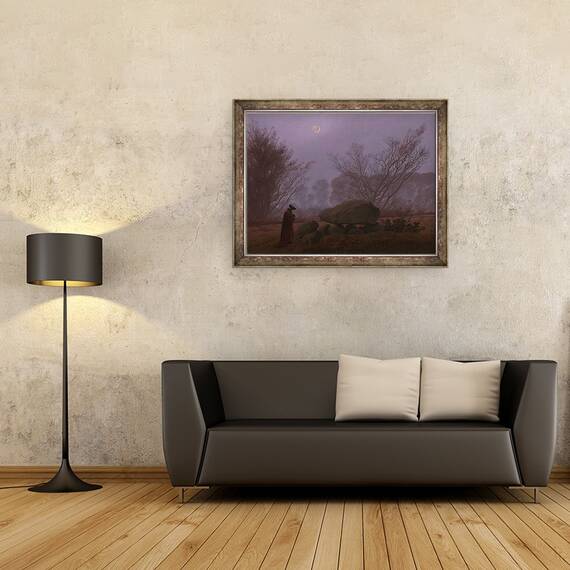 Tablou inramat - Caspar David Friedrich - O plimbare la asfintit, 60 x 80 cm - 2- Roveli
