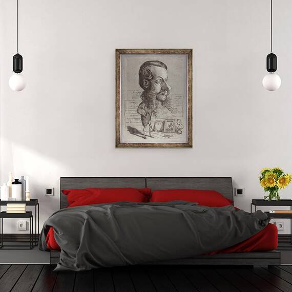 Tablou inramat - Claude Monet - Caricatura lui Léon Manchon, 60 x 80 cm - 3- Roveli