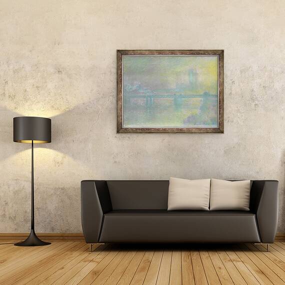 Tablou inramat - Claude Monet - Charing Cross Bridge, Londra, 60 x 80 cm - 2- Roveli