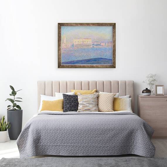 Tablou inramat - Claude Monet - Palatul Dogilor vazut din San Giorgio Maggiore, 60 x 80 cm - 3- Roveli