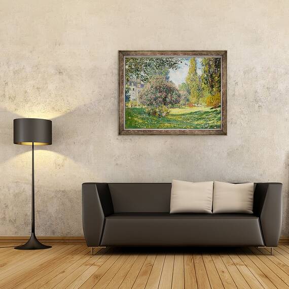 Tablou inramat - Claude Monet - Peisaj, Parc Monceau, 60 x 80 cm - 2- Roveli