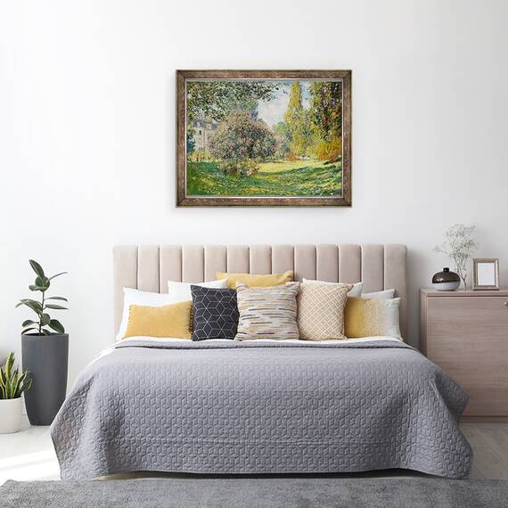 Tablou inramat - Claude Monet - Peisaj, Parc Monceau, 60 x 80 cm - 3- Roveli