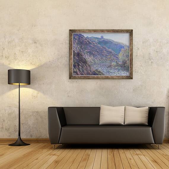 Tablou inramat - Claude Monet - Raul Petite Creuse, 60 x 80 cm - 2- Roveli