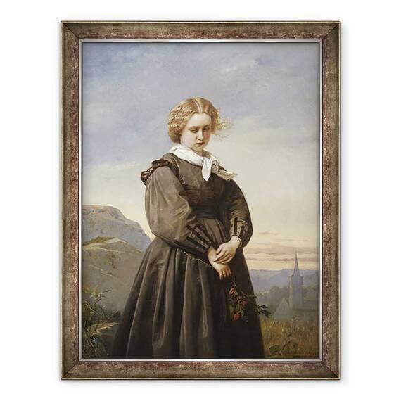 Tablou inramat - Constant Mayer - Melancolia dragostei II, 60 x 80 cm - - Roveli