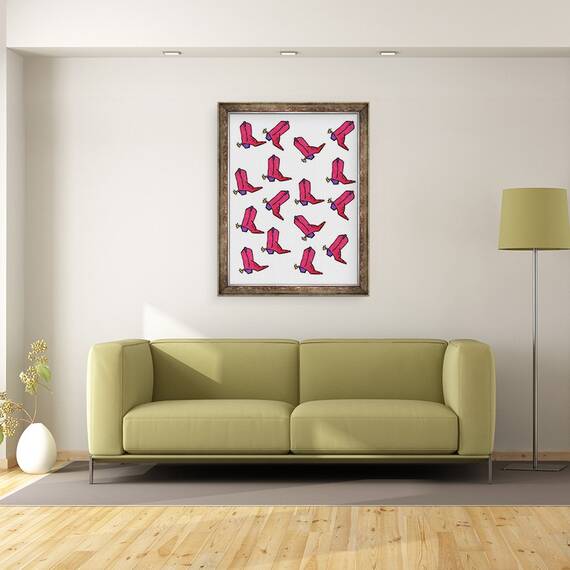 Tablou inramat - Daisy de Villeneuve - Cizme de cowboy, 60 x 80 cm - 2- Roveli