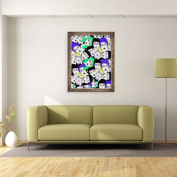Tablou inramat - Daisy de Villeneuve - Mai multe fete, 60 x 80 cm - 2- Roveli