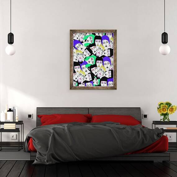Tablou inramat - Daisy de Villeneuve - Mai multe fete, 60 x 80 cm - 3- Roveli