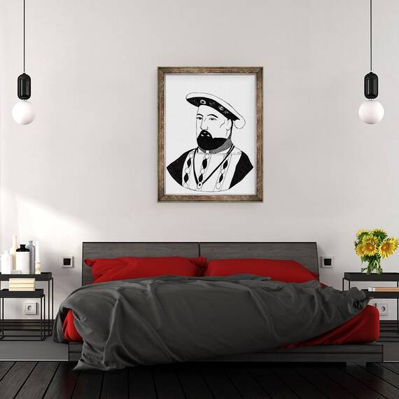 Tablou inramat - Daisy de Villeneuve - Regele Henric al 8-lea, 60 x 80 cm - 3- Roveli