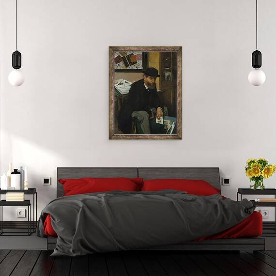 Tablou inramat - Edgar Degas - Colectorul de printuri, 60 x 80 cm - 3- Roveli