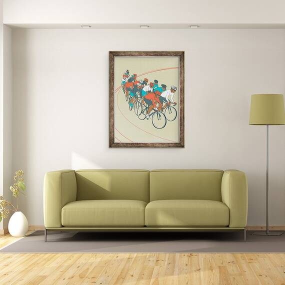 Tablou inramat - Eliza Southwood - Cursa de biciclete, 60 x 80 cm - 2- Roveli