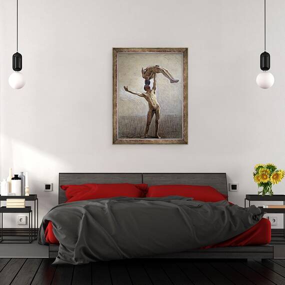 Tablou inramat - Eugene Jansson - sportivi, 60 x 80 cm - 3- Roveli