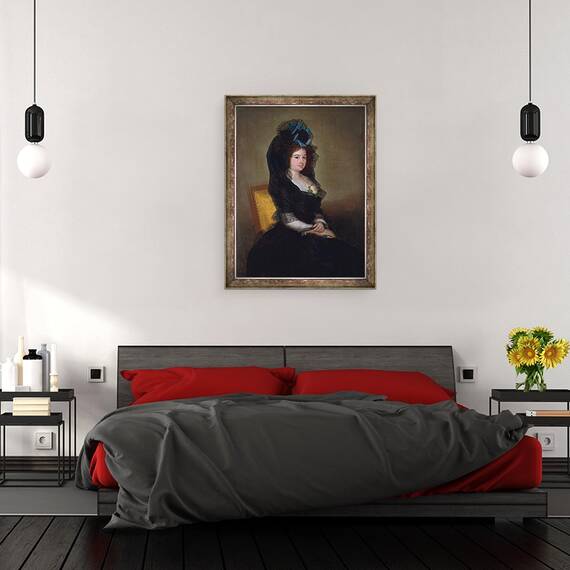 Tablou inramat - Francisco Jose de Goya y Lucientes - Narcisa Barañana de Goicoechea, 60 x 80 cm - 3- Roveli