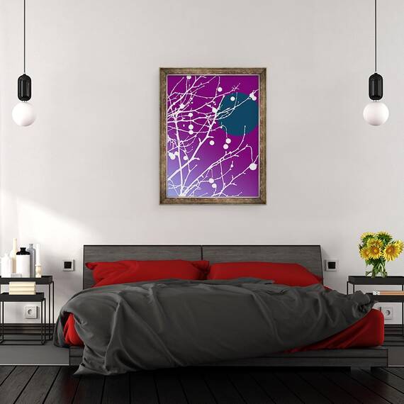 Tablou inramat - Francois Domain - Iarna se apropie, 2016, 60 x 80 cm - 3- Roveli