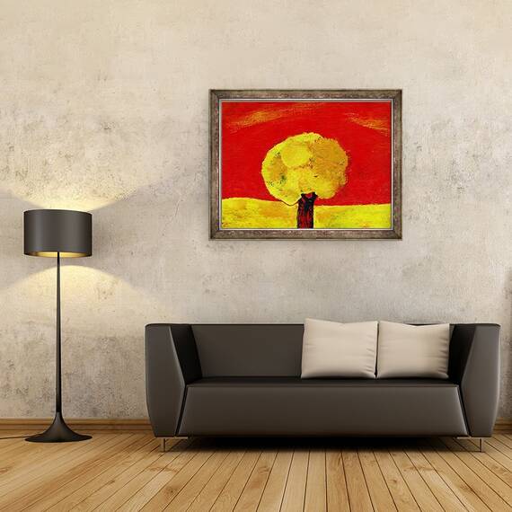 Tablou inramat - Gigi Sudbury - Copac Galben, 2006, 60 x 80 cm - 2- Roveli