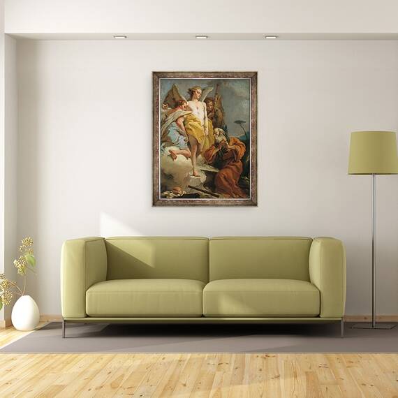 Tablou inramat - Giovanni Battista Tiepolo - Avraam si cei trei ingeri, 60 x 80 cm - 2- Roveli