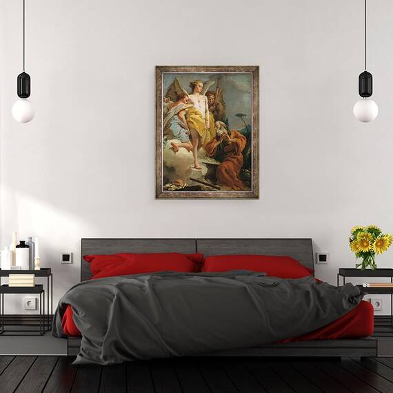 Tablou inramat - Giovanni Battista Tiepolo - Avraam si cei trei ingeri, 60 x 80 cm - 3- Roveli