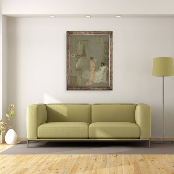 Tablou inramat - James Abbott McNeill Whistler - Artistul din studioul sau, 60 x 80 cm - 2- Roveli