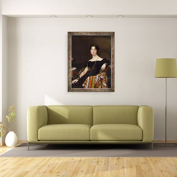 Tablou inramat - Jean Auguste Dominique Ingres - Doamna Jacques-Louis Leblanc, 60 x 80 cm - 2- Roveli