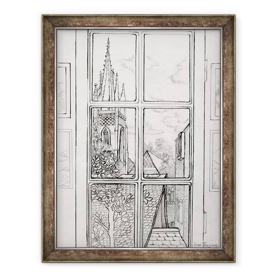 Tablou inramat - Joan Thewsey - Biserica Marlow, 60 x 80 cm - - Roveli