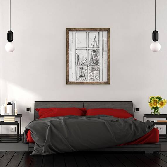Tablou inramat - Joan Thewsey - Biserica Marlow, 60 x 80 cm - 3- Roveli