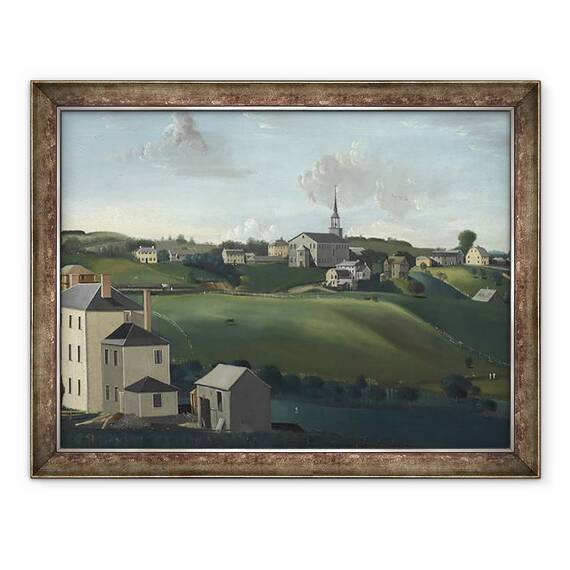 Tablou inramat - John Ritto Penniman - Meetinghouse Hill, Roxbury, Massachusetts, 60 x 80 cm - - Roveli