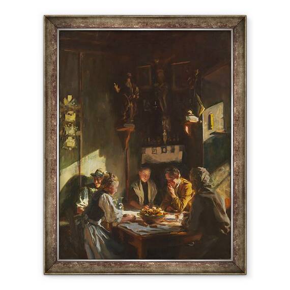 Tablou inramat - John Singer Sargent - Interior tirolez, 60 x 80 cm - - Roveli