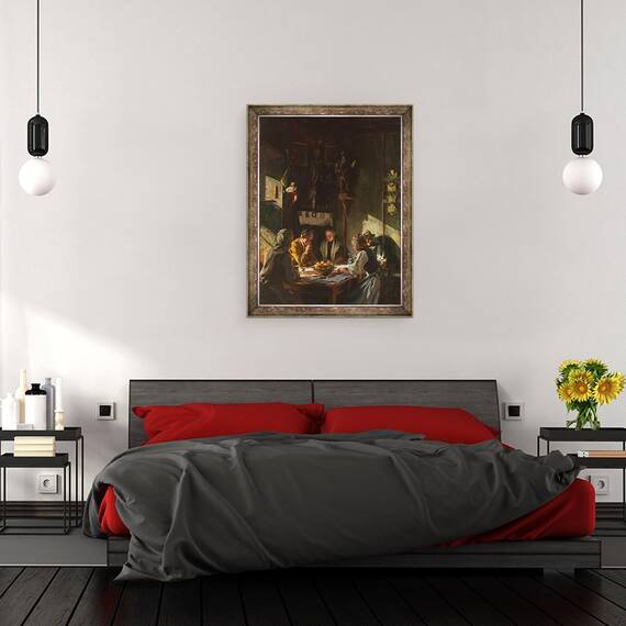 Tablou inramat - John Singer Sargent - Interior tirolez, 60 x 80 cm - 3- Roveli