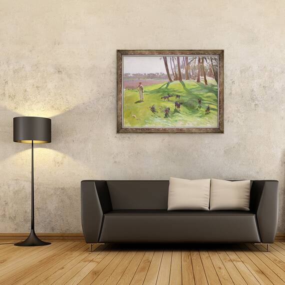 Tablou inramat - John Singer Sargent - Peisaj cu Goatherd, 60 x 80 cm - 2- Roveli