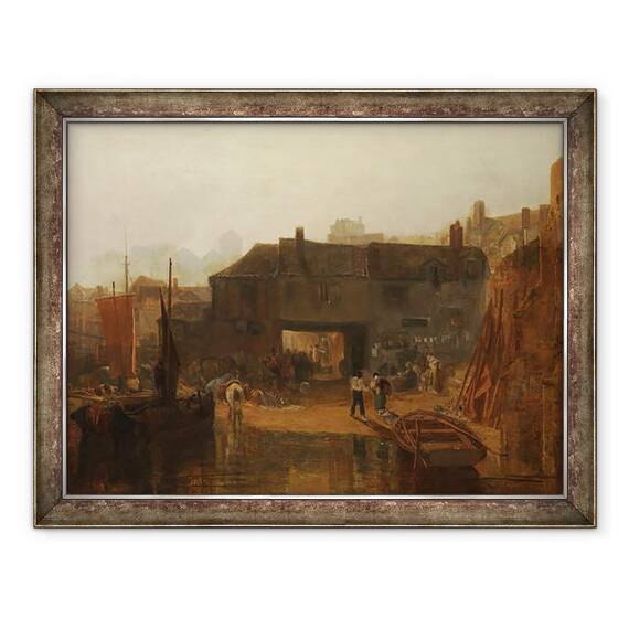 Tablou inramat - Joseph Mallord William Turner - Saltash cu feribotul de apa, Cornwall, 60 x 80 cm - - Roveli