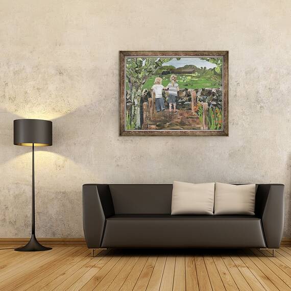 Tablou inramat - Kirstie Adamson - Peste Zid, 60 x 80 cm - 2- Roveli