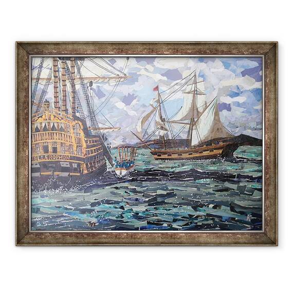 Tablou inramat - Kirstie Adamson - Predarea lui Napoleon, 60 x 80 cm - - Roveli