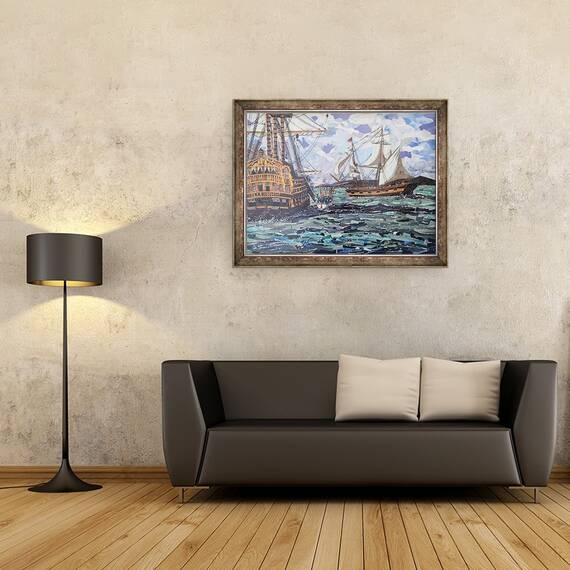 Tablou inramat - Kirstie Adamson - Predarea lui Napoleon, 60 x 80 cm - 2- Roveli
