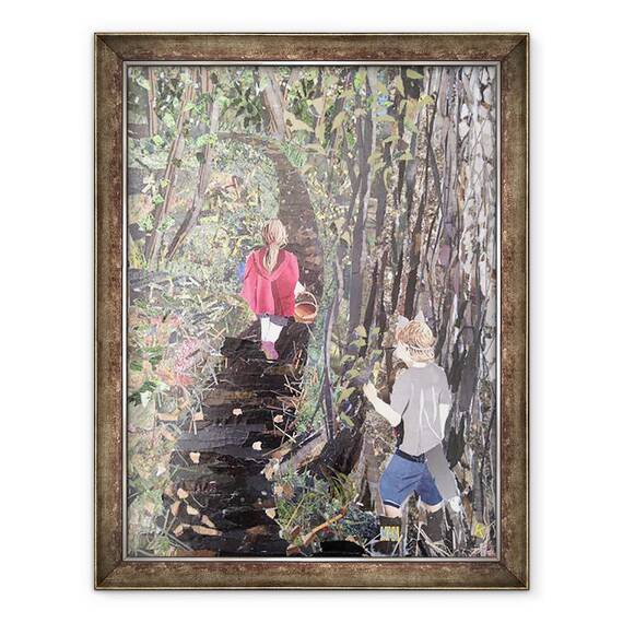 Tablou inramat - Kirstie Adamson - Sa ne prefacem - Red Ridinghood, 60 x 80 cm - - Roveli